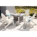 Park City 42" Two-Tone Square Fire Pit Table with Balboa Four Chairs Set