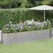 vidaXL Raised Garden Bed Raised Flower Bed Galvanized Steel Outdoor Planter