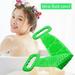 wofedyo Bathroom Accessories Silicone Back Bath Shower Wash Body Belt Brush Bath Towel Exfoliating Body Brush Bathroom Decor Bathroom Storage Green 18*11.5*5