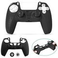 Chok Anti-Slip Silicone Full Housing Shell Case Protective Cover Case for Sony PlayStation PS5 Controller-Black