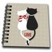 With Love Vector of Two Adorable Cats With Sitting Together Mini Notepad 4 x 4 inch db-281670-3