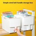 Waroomhosue Storage Box Large Capacity Double Handle Cabinet Shelf Miscellaneous Grain Container Organizer Daily Use