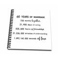 60 Years of Marriage 60th Wedding Anniversary in months days hours Memory Book 12 x 12 inch db-321447-2