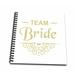3dRose Team Bride in gold with elegant swirls - For bachelorette party or hen night pre-wedding classy fun - Memory Book 12 by 12-inch