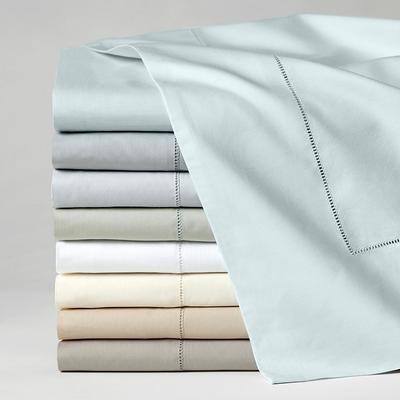 SFERRA Celeste Percale Sheets - White, Fitted Shee...