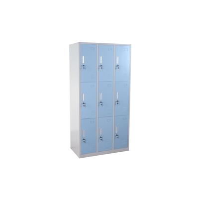 Schließfach Boston T829, Schließfachschrank Wertfachschrank Spind, Metall 9 Fächer ~ blau Image
