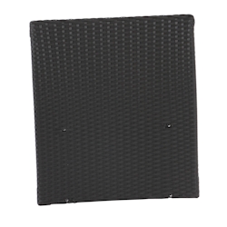 3er-Set Seitenteil für Poly-Rattan Sofa Siena, modulare Gastronomie-Qualität ~ anthrazit