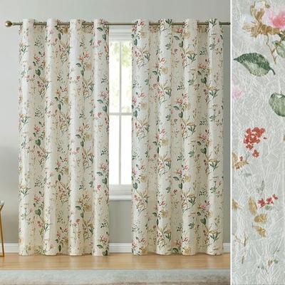 Amberley Wide Grommet Curtain Pair Champagne, 104 ...