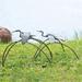 Cranes and Reeds Garden Sculpture Pair Patina, Pair, Patina