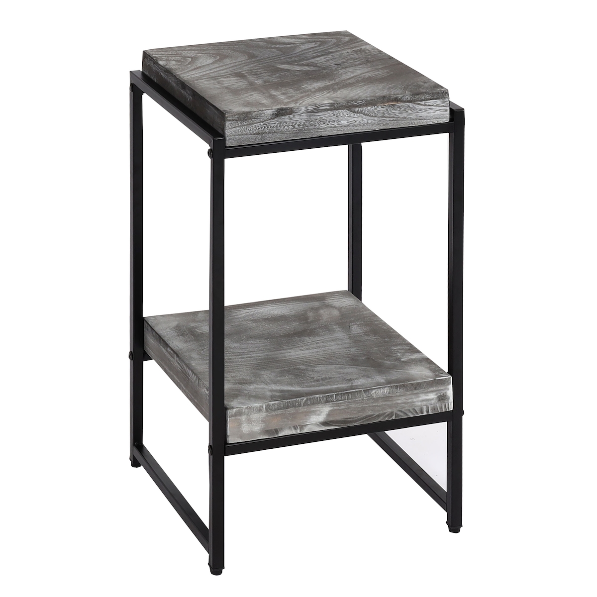 Mendler Blumentisch HWC-K71, Blumenregal Beistelltisch Pflanzregal, MVG-zertifiziert MDF Metall ~ dunkelgrau, 61cm Image