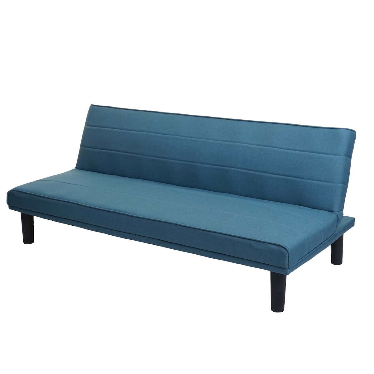 Mendler Schlafsofa HWC-J17, Couch Klappsofa Gästebett Bettsofa, Schlaffunktion Stoff/Textil 165cm ~ türkis-blau Image