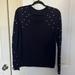 Zara Sweaters | Navy Zara Knit Sweater With Beading | Color: Blue | Size: L