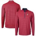 Men's Cutter & Buck Red San Francisco Giants Americana Logo Virtue Eco Pique Stripe Recycled Quarter-Zip Pullover Top