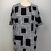 Lularoe Tops | Lularoe Irma Tunic Black White Geometric Print | Color: Black/White | Size: Xxs