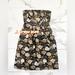 J. Crew Dresses | J. Crew Strapless Floral Summer Dress Size 8 Classic! | Color: Gray/Yellow | Size: 8