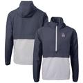 Men's Cutter & Buck Navy/Gray San Diego Padres Americana Logo Charter Eco Knit Recycled Anorak Half-Zip Jacket