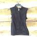 Converse Tops | Converse One Star Black Ruffle Trimmed Sleeveless Blouse Size Small | Color: Black | Size: S