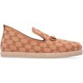 Gucci Shoes | New Gucci Shoes Mens Gg Canvas Espadrilles W Horsebit Loafers $640 8/8.5 | Color: Brown | Size: 8.5