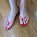 J. Crew Shoes | Jcrew Ombr Patent Leather Flip Flops. Size 8 | Color: Red | Size: 8