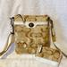 Coach Bags | Coach Hampton Op Art 2pc Setcoach 41258/Coach 6685 | Color: Cream/Tan | Size: 2pc Set