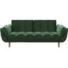 Schlafsofa PLAYBOY ""Scarlett"", grün (dunkelgrün), B:215cm H:81,5cm T:84,5cm, Sofas, Schlafsofa