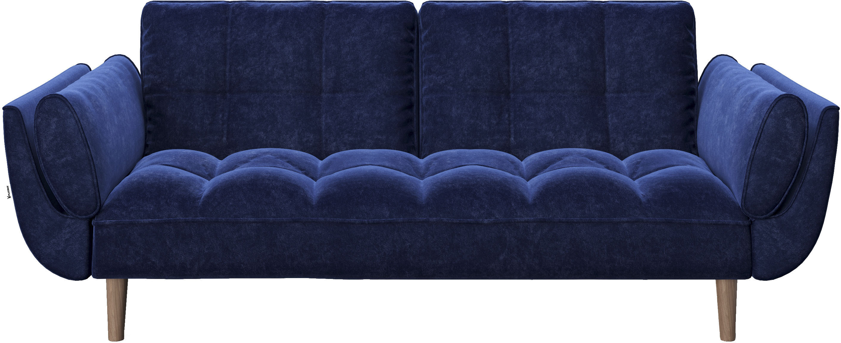 Schlafsofa PLAYBOY "Scarlett", dunkelblau, B:215cm H:81,5cm T:84,5cm, Sofas, Schlafsofa, Schlafsofa
