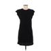 Forever 21 Casual Dress - Shift Crew Neck Short sleeves: Black Print Dresses - Women's Size Small