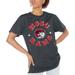 Women's Gameday Couture Charcoal Winston-Salem State Rams Victory Lap Leopard Standard Fit T-Shirt