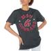 Women's Gameday Couture Charcoal Washington State Cougars Victory Lap Leopard Standard Fit T-Shirt