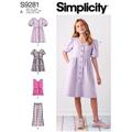 Sewing Pattern Girls' Dress Pattern, Tween Pants & Top Simplicity 9281