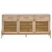 Dwell Media Sideboard - Light Honey Oak, Brushed Gold - Essentials For Living