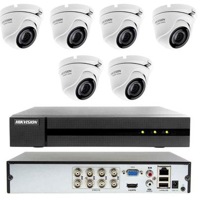 Hikvision - cloud-videoüberwachungskit dvr 8 kanäle 6 kameras 4MP ahd 2 tb