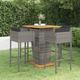 Design In - Ensemble Table de bar + 4 Chaises de bar de jardin - Table Haute avec 4 Tabourets et