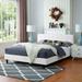 Full Size Tufted Platform Bed White