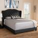 Full Size Fabric Tufted Bed Charcoal Grey