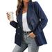 Leesechin Blazers for Women Fashion Solid Color Plus Size Double Breasted Blazer Jacket Jacket Long Sleeved Hoodless Casual Coat/jacket on Clearance