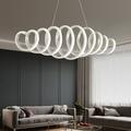 SHZICMY 88W Acrylic Chandelier Modern LED Ceiling Light for Dining Room Bar Pendant Lamp Clear White New