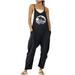 JWZUY Women s Summer Casual Jumpsuits V Neck Sleeveless One Piece Pants Romper with Pockets Dark Blue M