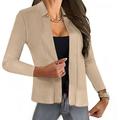 Leesechin Womens Blazer Solid Color Casual Long-sleeved Cardigan Top Jacket Coat Outerwear on Clearance