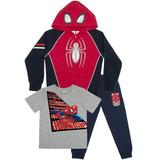 Marvel Characters Boys Hoodie Graphic Shirt and Jogger Pants 3-pack Clothes Set (Sizes 3T 4T 5-7)