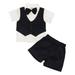Rovga Boys 2 Piece Outfit Summer Short Sleeve Tops Shorts Two Piece Outfits Set For Kids Clothes Boy Outfits