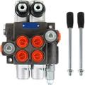 PET-U 2 Spool 11 GPM Hydraulic Directional Control Valve 3625 PSI SAE Ports Double Acting Hydraulic Valve with Joystick