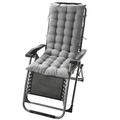 49 inch Sun Lounger Chair Cushions Outdoor Recliner Quilted Thick Padded Seat Cushion Reclining Chair Rocking with Ties