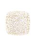 Ecoquality 7.25 Inch Square White Plastic Plates w/ Gold Leaf Design 70 Guests in White/Yellow | Wayfair EQ4042-70