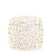 Ecoquality 7.25 Inch Square White Plastic Plates w/ Gold Leaf Design 120 Guests in White/Yellow | Wayfair EQ4042-120