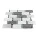 HAORE HOME 1.9" x 3.3" Metal Mosaic Wall Tile Glass/Metal in Black | 3.31 H x 1.89 W x 0.315 D in | Wayfair HAOREHOME-UG502