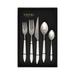 VIETRI Ares Oro 5 Piece Place Setting Stainless Steel in Gray/White | Wayfair ARS-9800SW-GB