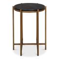 Sarreid Ltd Shagreen Stillwell End Table Leather in Black | 21 H x 16 W x 16 D in | Wayfair 40817