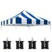 Eurmax 10x10 Pop Up Canopy Tent Top Cover Bonus 4PC Pack Canopy Weight Bag(Stripe Blue)