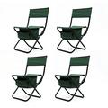 4-piece Folding Outdoor Chair with Storage Bag Portable Chair for indoor Outdoor Camping Picnics and Fishing Green